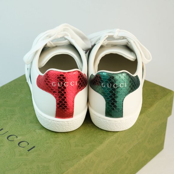 Gucci Ace Bee Sneakers, White, EU 35 - Picture 4 of 9